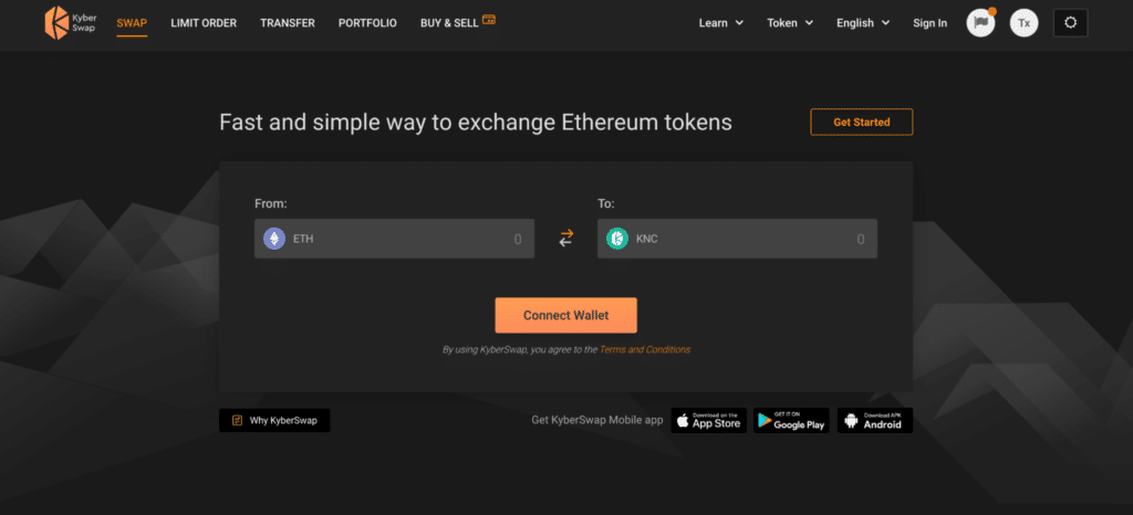 KyberSwap platform