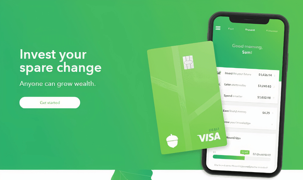 Illustration of using Acorns app with credit card