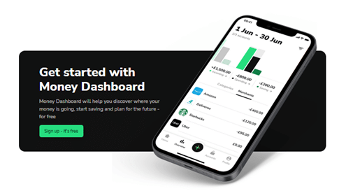 text Get started with Money Dashboard