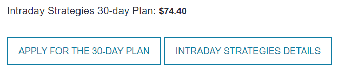 DDMarkets 30 days intraday strategies pricing plan