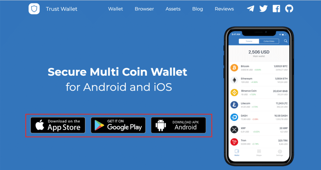 Trust Wallet for different devices