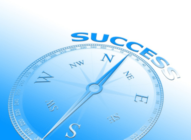 compass shows the path to success