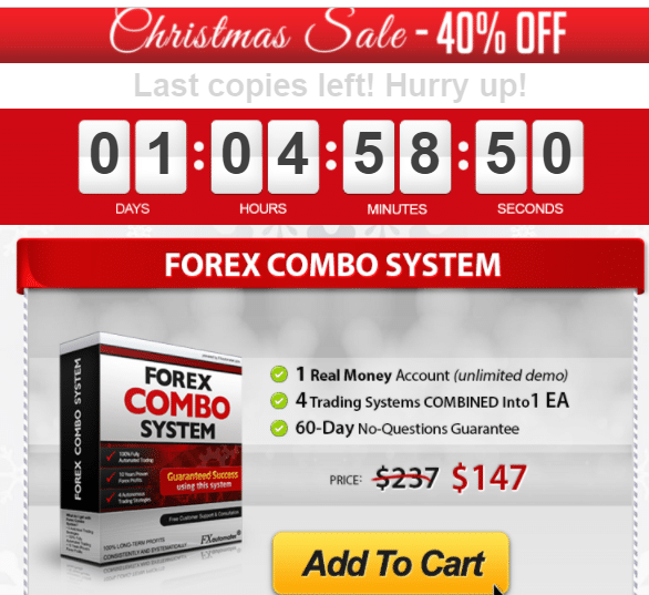 Pricing package of Forex Combo System