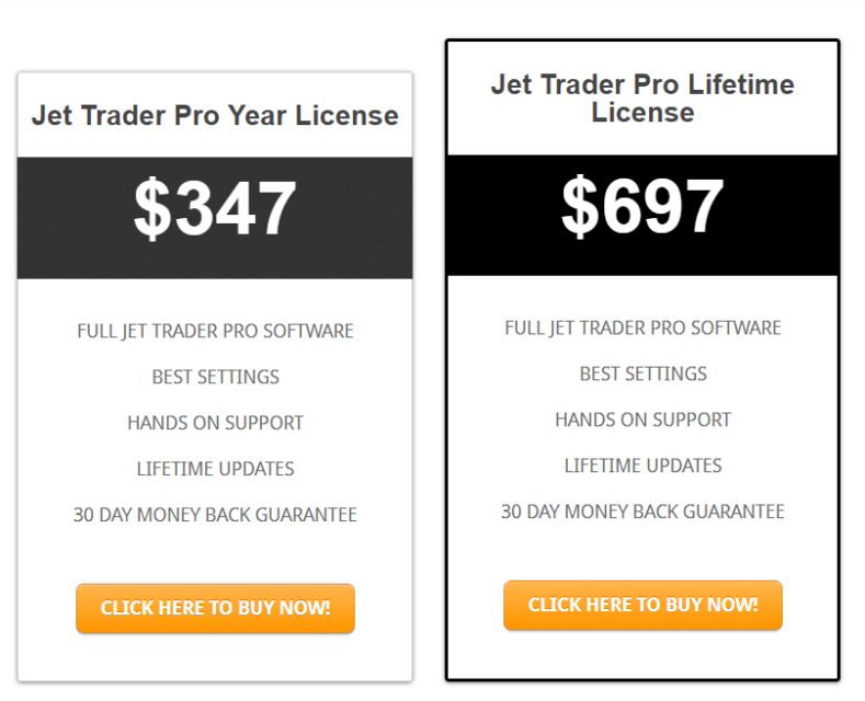 Jet Trader Pro pricing details