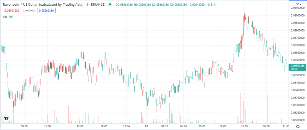 RVN 1-year price chart 