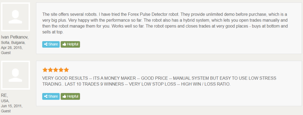 People testimonials for Automated Forex Tools on Forex Peace Army