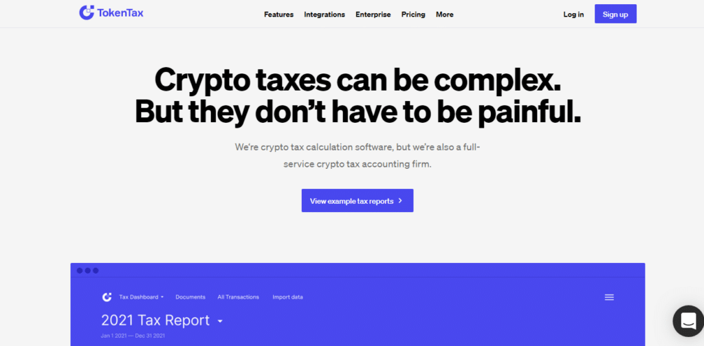 TokenTax homepage