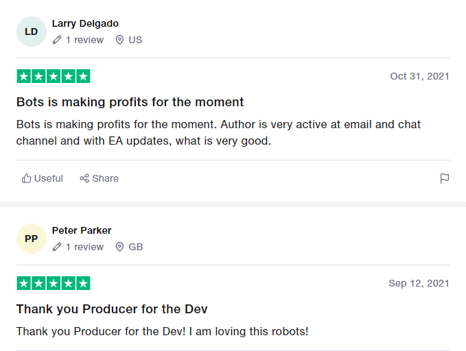 User reviews for Happy Algorithm on Trustpilot