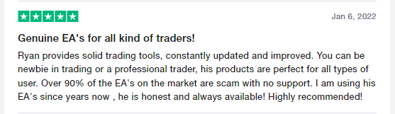 User review of Responsible Forex Trading on the Trustpilot site