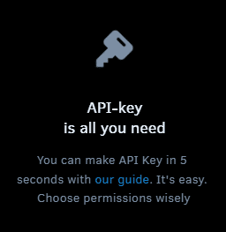 API key requirement at Botee.Trade.